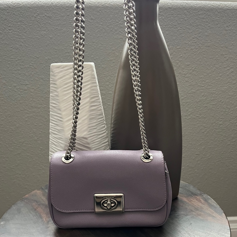 COACH Mini Cassidy Crossbody Shoulder Bag F77974 Purple Lavender - Picture 2 of 16